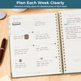thumbnail image 4 of NIRMIRO 2026-2027 Academic Planner, Hardcover Large Jul.2026 to Jun.2027 A4 Spiral Hardcover Planner with Weekly & Monthly Layouts, 8.5"x11", 12 Month Tabs, 4 Stickers, Inner Pocket, for School, 4 of 7