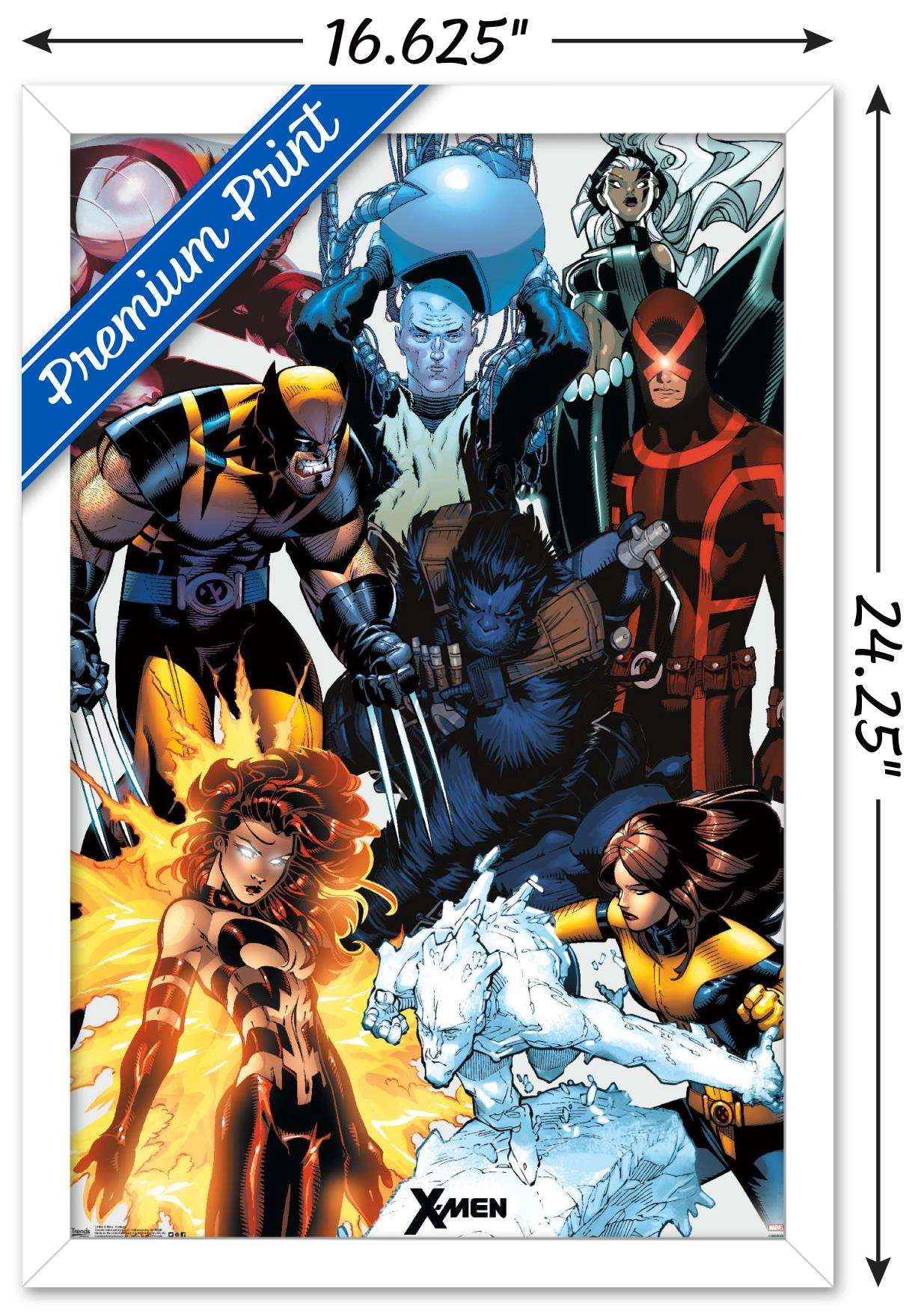 Marvel Comics - The X-Men - Collage Wall Poster, 14.725" x 22.375", Framed