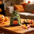 thumbnail image 6 of AZXY Halloween Drawstring Gift Bags Texture Pumpkin Print Candy Treat Pouches, Reusable Portable Multipurpose Goodie Sacks for Halloween Party Favors & Holiday Decor Storage, 6 of 7