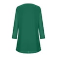 thumbnail image 6 of Dressy Tops for Women, Women's Pleated 3/4 Sleeve Glitter Shirts Casual Flowy Blouses Mesh Layered Tunic Tops (XL, Green), 6 of 7