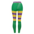 thumbnail image 6 of Meichang Carnival Leggings for Women Mardi Gras Masquerade Print Yoga Pants High Waist Stretchy Leggings, 6 of 10
