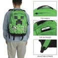 thumbnail image 4 of Minecraft Sac à Dos Vert Creeper & Pickax 17,5 Pouces, 4 of 7