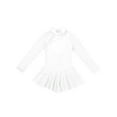 thumbnail image 4 of YiZYiF Kids Girls Rhinestones Tulle Skating Dress Long Sleeve Cutout Back Ballet Leotard, 4 of 7
