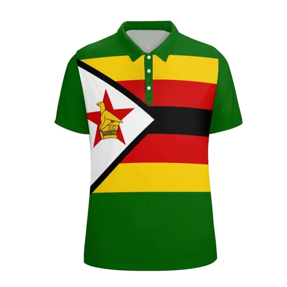 Men's Polo Shirts Short Sleeve Golf T Shirt Printed Button Down Collared Summer Tee
