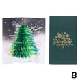 thumbnail image 1 of 3D Sparkling Christmas Tree Greeting Card Holiday Party Invitation AU Cards L7B1, 1 of 9
