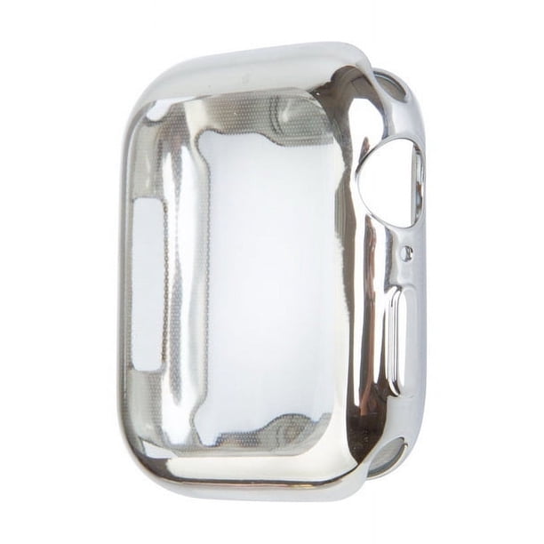 Adecuado para Apple Watch 4 generación, funda blanda transparente con todo incluido, funda protectora de TPU galvanizada para reloj S8