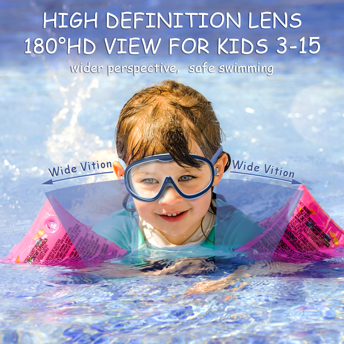 GPED Kids Swim Goggles 2-Pack, Anti-Fog, Ages 3-15 photo 7