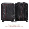 thumbnail image 3 of Carry On Luggage, 20" Hardside Suitcase ABS Spinner Luggage with Lock - Shell in Black, 3 of 10