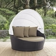 thumbnail image 1 of Modway Lit de Jour en Osier pour Patio Extérieur, Espresso, 1 of 4