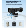 thumbnail image 5 of Backpack Mount for Pocket 3 Camera - Bigcan Quick Release Clip Frame for DJI Osmo Pocket 3, Dual Cold Shoe Adapter for Microphone Light, Secure Strap Mount for Travel Vlog Hiking, 5 of 11