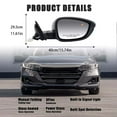 thumbnail image 3 of Mirror Assembly For Honda Accord 18-22 BSM Right Heated Manual Fold Turn Signal, 3 of 14