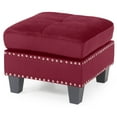 thumbnail image 2 of Glory Furniture Nailer G312-O Burgundy Ottoman, 2 of 5