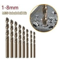 BCLONG 5pcs 1mm8mm Cobalt HSS Drill Bit M35 For Stainless Steel Drilling Metalworking, 1mm