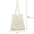 thumbnail image 2 of Women Hollow Knitted Shoulder Bag Simple Crochet Shopper Handbag (Beige) Shoulder Bags for Women, 2 of 7