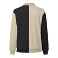 thumbnail image 4 of Unir Two-Tone Full Zip Athletic Jacket for Women, Stand Collar Long Sleeve, Casual Everyday Sporty Outerwear, 1 Piece, XS-6XL, Plus Size Friendly, 4 of 5