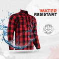 thumbnail image 5 of Daniel Smart Men’s Motorcycle Shirt - All Season Sporty Armored Flannel Shirt – Water Resistant and Durable, 5 of 10