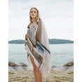 thumbnail image 2 of Beige Brown Blue Beach Towels Oversized Super Absorbent, Vintage Abstract Mottled Texture Lightweight Bath Towel Quick Dry Sets For Bathroom/Pool/Rv Camping/Beach Play/Gym Room/Picnic 23"x47", 2 of 8