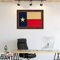 thumbnail image 2 of Framed Texas Flag | Real Cotton Cloth Embroidered Flag | 29L X 41W" Inches, 2 of 6