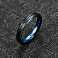thumbnail image 4 of NUNCAD Tungsten Ring 4/6/8/10mm Black/Blue/Gold/Rose Gold/Silver Groove Wedding Bands Beveled Edges Engraved Size 4 to 17 for Men and Women, 4 of 5