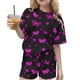 thumbnail image 1 of Vestido de Verano con Mangas Impresión de Niños Ocio Cuello Redondo Mangas Cortas Top Y Pantalones Cortos Set de Dos Piezas para Niños Lindo Conjunto de Verano, 1 of 8