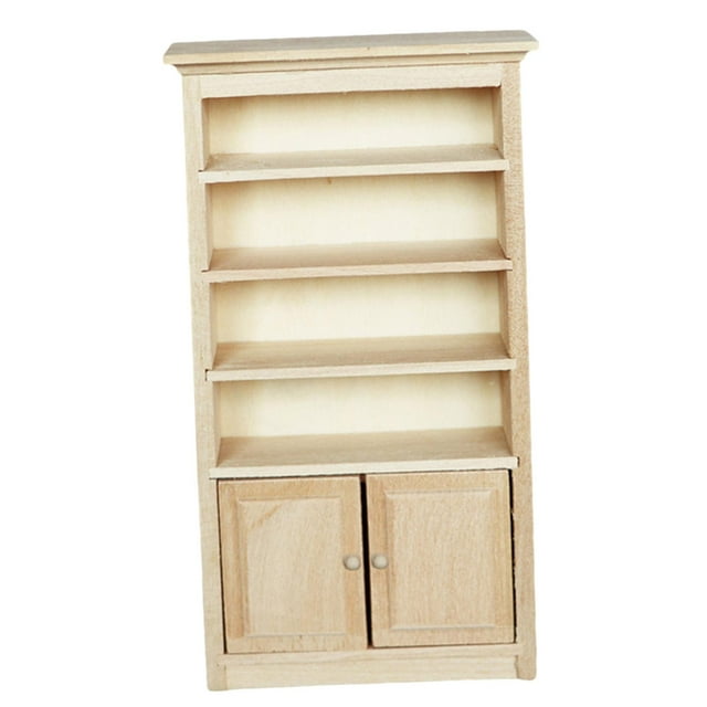 1/12 Wooden Bookcase Living Room Doll Scenery Supplies