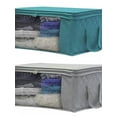 thumbnail image 3 of Sonbest Non-woven Clothes Storage Bag Folding Quilt Storage Box Dust-proof Clothes Cabinet Finishing Box Blue, 3 of 9