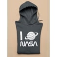 thumbnail image 3 of NASA I Saturn Nasa (Love) Hoodie Men -NASA Designs, Male Large, 3 of 4