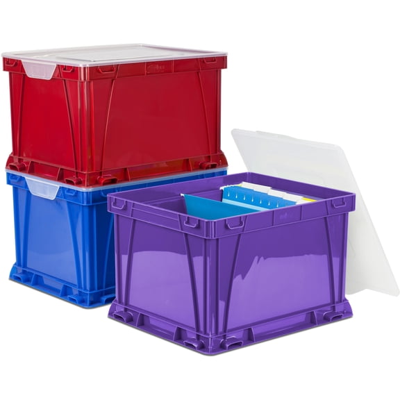 Storex STX62012U03C Cube Storage Bins- 3 Piece