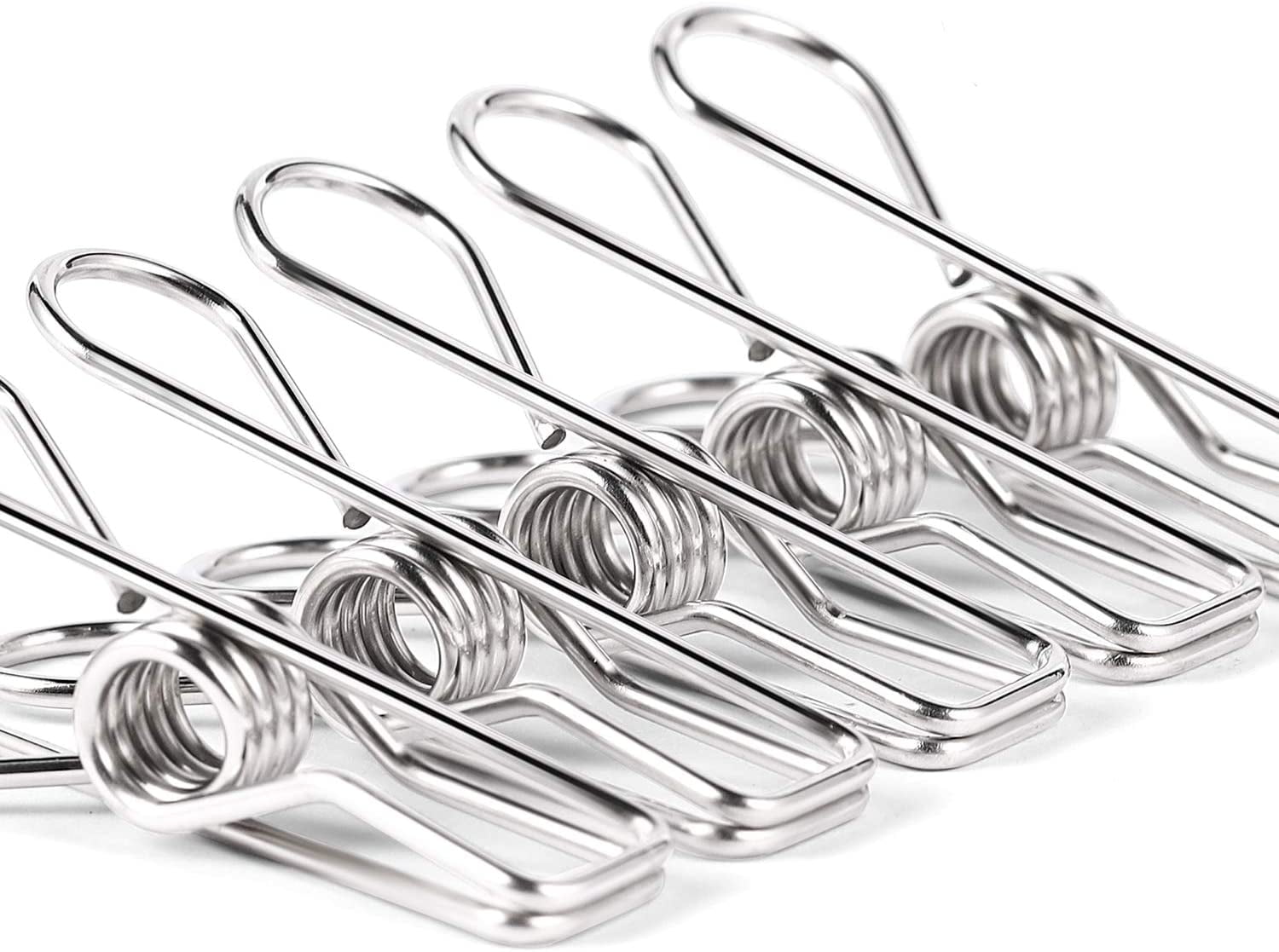 Stainless Steel Wire Laundry Clip 3.3" Multi-purpose Outdoor Indoor Clothespins 