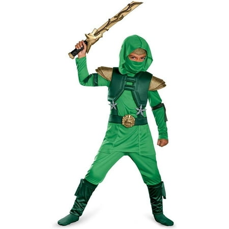 Disguise Shadow Ninja Green Master Ninja Deluxe Boys Costume