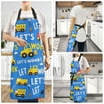 thumbnail image 6 of Kitchen Apron with 2 Pockets Adjustable waterproof Cooking Aprons for Women Men Chef Construction Trucks and Clouds, 6 of 7