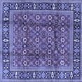 thumbnail image 1 of Ahgly Company Machine Washable Indoor Square Persian Blue Traditional Area Rugs, 5' Square, 1 of 4