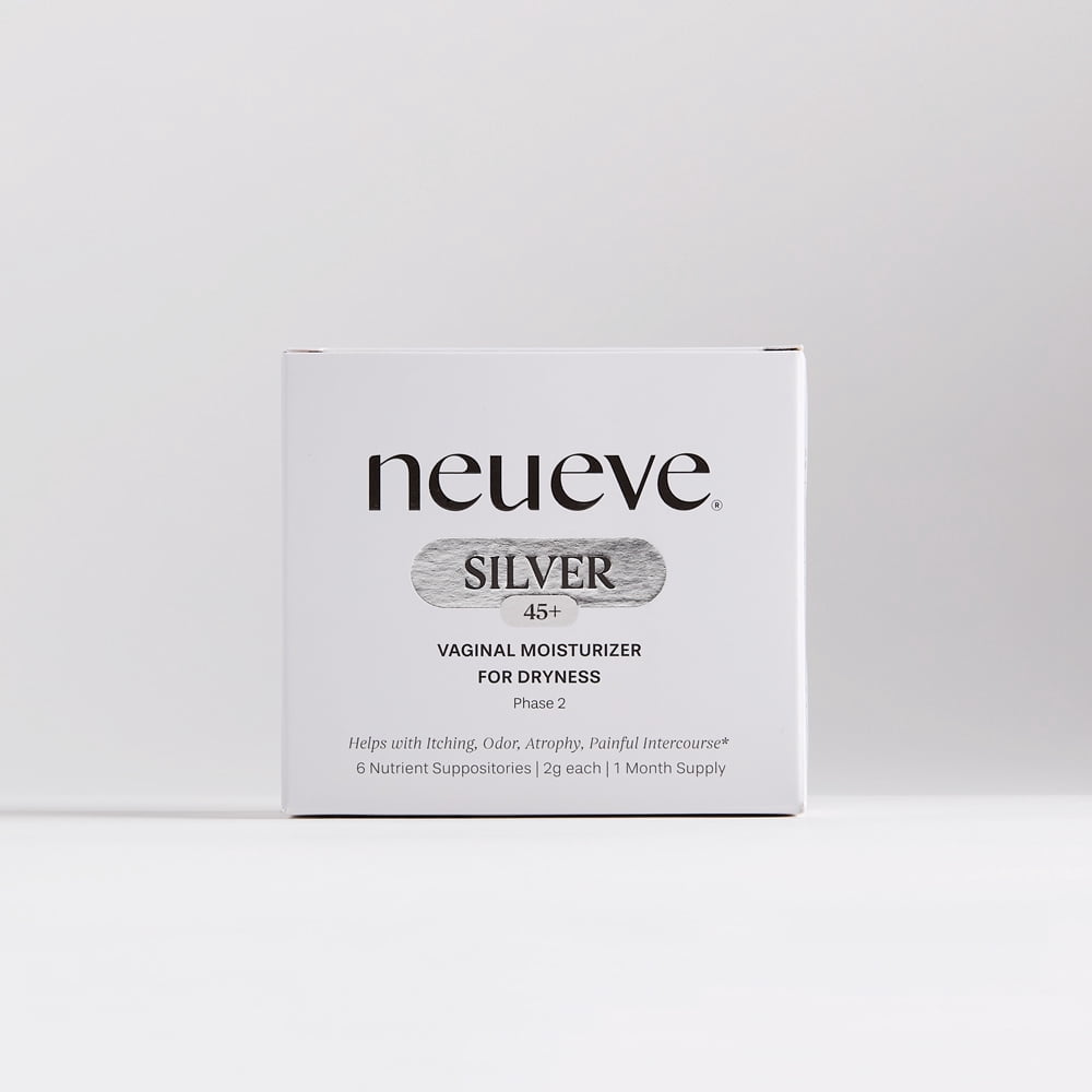 NeuEve Vaginal Suppositories for Women Ages 45–55 – Silver Formula for Dryness & Odor Relief, 6 Count