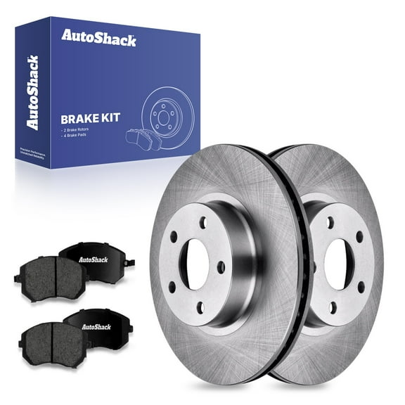 AutoShack 10.91" (277 mm) Front Vented Brake Rotors   Premium Ceramic Brake Pads | Replacement for 2002-2010 Subaru Impreza 2003-2005 Subaru Legacy 2005-2006 Saab 9-2X | 6-PC Brake Kit