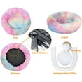 thumbnail image 4 of Lit Original Apaisant pour Chat et Chien en Forme de Beignet, Long Câlin en Fourrure, Détachable et Lavable en Machine, Oreiller Rond Auto-Chauffant pour Petits Animaux (M-24248 Pouces, Iridescent), 4 of 6