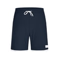 thumbnail image 3 of Besolor Men's Running Shorts Wide Leg Elastic Drawstring Waist Thin Breathable Summer Beach Casual Workout Shorts with Pocket(Medium,Navy), 3 of 6