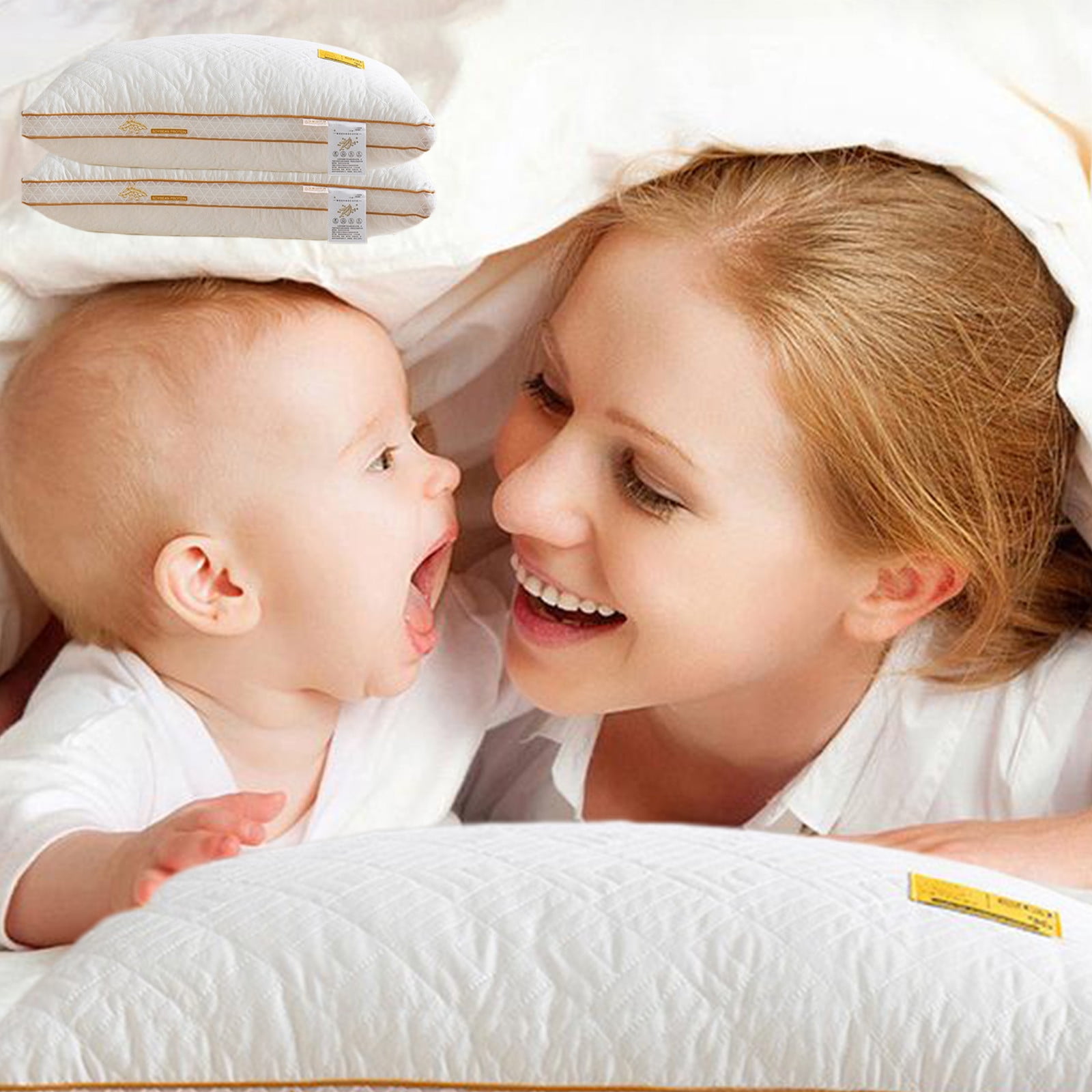 Bed & Sofa Pillow, Body Pillow, Back Support Pillow, White Corner Propped Pillow for Back, Flat or Side Sleeping, 1 Piece