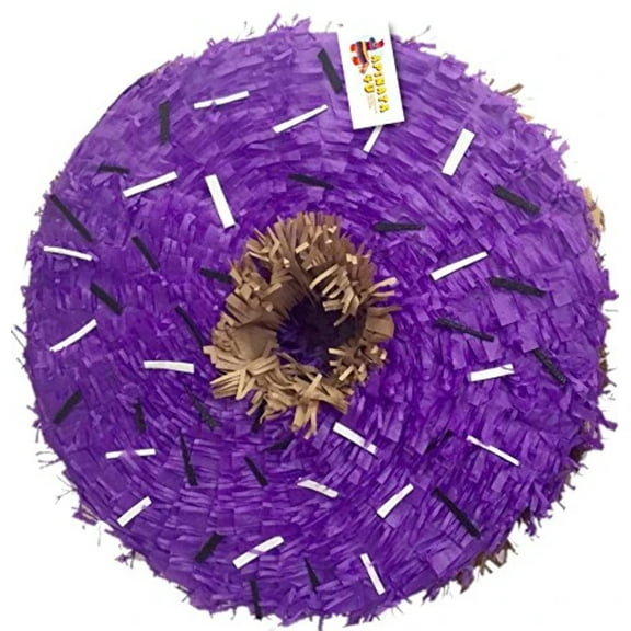 APINATA4U Purple Doughnut Shape Pinata 16"