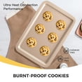 thumbnail image 5 of HONGBAKE Baking Sheet Pan, Cookie Sheet Pans for Baking, Cookie Sheets Nonstick Sets, Baking Trays for Oven, Baking Sheets for Oven with Wider Grips, Dishwasher Safe (3 Pack), Gold, 5 of 7