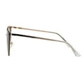 thumbnail image 3 of SA106 Womens Shield Exposed Edge Chic Large Cateye Sunglasses Brown Yellow, 3 of 4