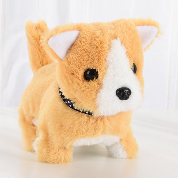 Wagging Puppy Soft Fur Dog Plush Toy Regalos especiales Decoración del hogar para niños y niñas