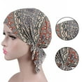 thumbnail image 5 of Bonnet de Chimiothérapie Imprimé Foulard Femme Coton Turban Musulman Extensible Perte de Cheveux Baotou Noué Couvre-Chef, 5 of 5