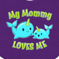 thumbnail image 4 of Inktastic My Mommy Loves Me Cute Narwhal Boys or Girls Baby Bib, 4 of 4