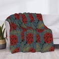 thumbnail image 3 of Naloa Ladybug Flannel Blankets - Thick and Warm Blanket for Winter, Soft Fuzzy Plush King Blanket for All Seasons60"x50", 3 of 6