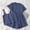 Navy, variant on Womens Crop Cami 3 Piece Waffle Knit Lounge Set Summer Pajama Sets with Short Sleeve Top Drawstring Shorts