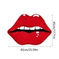 thumbnail image 3 of TIELUTT Red Lips Floor Mat Valentine's Day Flaming Red Lips Floor Mat Non Floor Mat Fuzzy Throws for Women Shag Rugs for Bedroom Area Rig Small Area Rug for Bedroom 5x8 Rugs for Living Room, 3 of 6