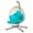 Cyan, variant on Hanging Egg Chair with Stand and Leg Rest Outdoor Indoor Swing Rattan Wicker with UV Resistant Cushions Gift for Kid Mom Girlfriend use for Bedroom Patio Balcony Nest Chair
