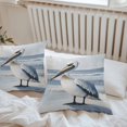 thumbnail image 5 of White Pelican Outdoor Pillow Covers Pack of 2 Coastal Bird Ocean Wave Beach Animal Waterproof Throw Pillow Covers Decorative Cushion Cases for Patio Garden Tent Balcony Couch 16x16 inch, 5 of 8