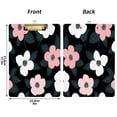 thumbnail image 3 of Wobogo Illustration Of Pink and White Flowers Acrylic A4 Clipboards Gold Clip Stardard Size 9×12.5in Office Decorative for Students Workers, 3 of 10