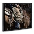 thumbnail image 2 of Stupell Industries Rustic Lodge Southwestern Cowboy & Lasso Black Floating Frame Canvas Art, 21 x 17, by Lisa Dearing, 2 of 7